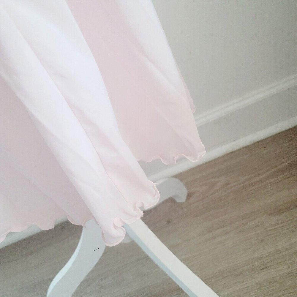Shadowline Vintage Nylon Peignoir Pink Long Lace Sleevless Night Gown Robe Set S - Picture 11 of 16